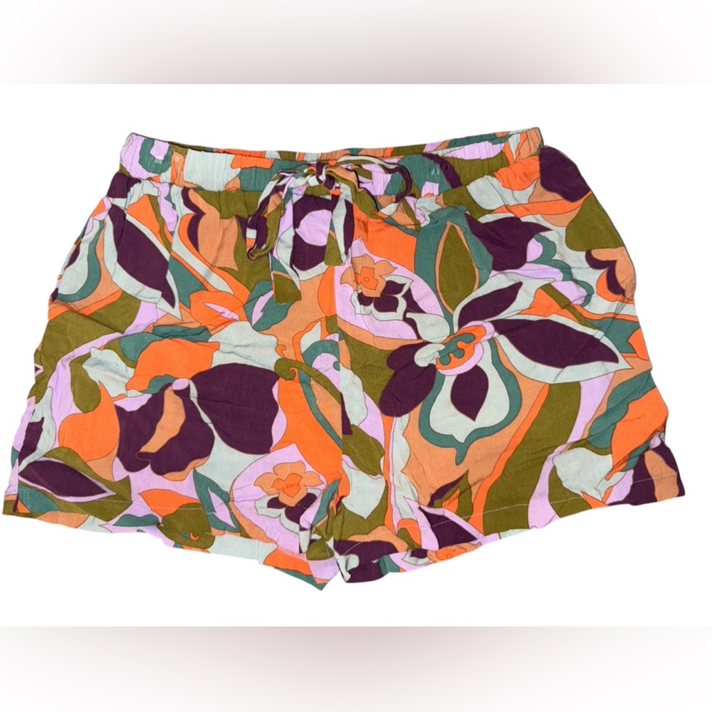 Easel Floral Bright Color Shorts